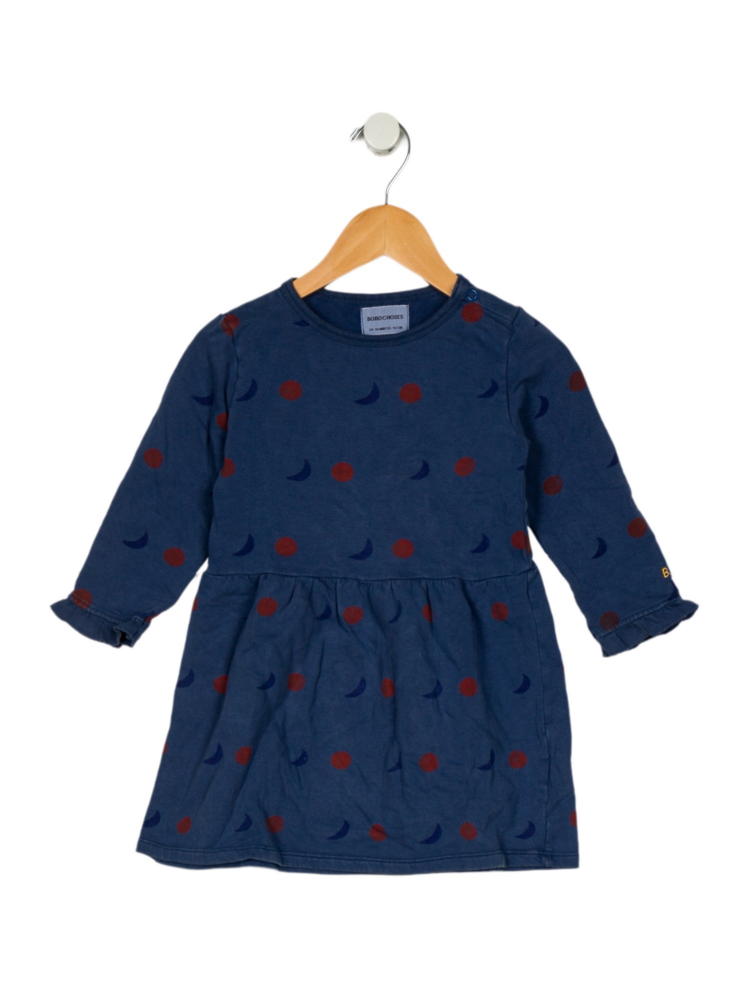 Bobo Choses Toddler Girls' Patterned Long Sleeve Sweatshirt Dress