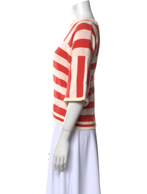 Bobo Choses Striped Bateau Neckline Crop Top