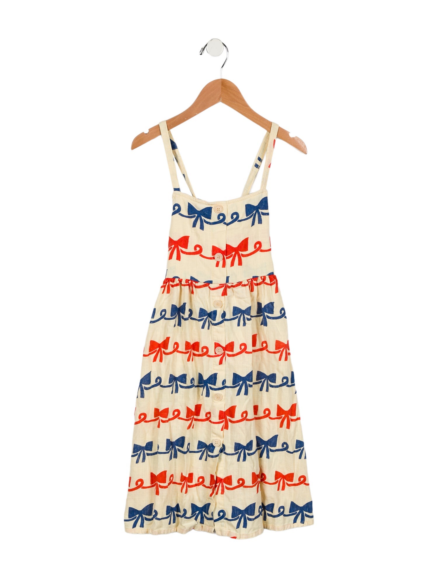 Bobo Choses Girls' Sleeveless Bow Print Dress