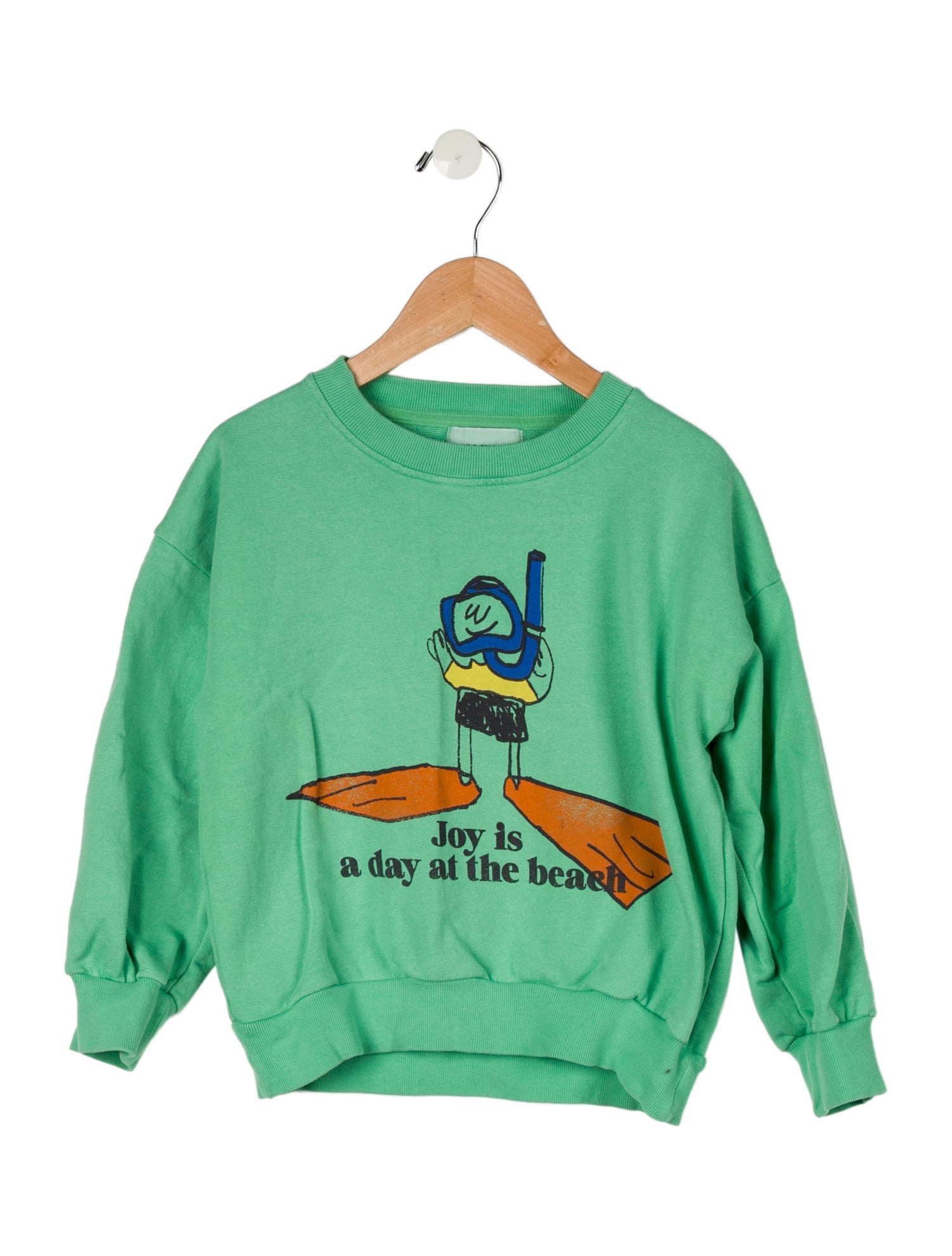 Bobo Choses Kids Boy's Green Graphic Sweatshirt