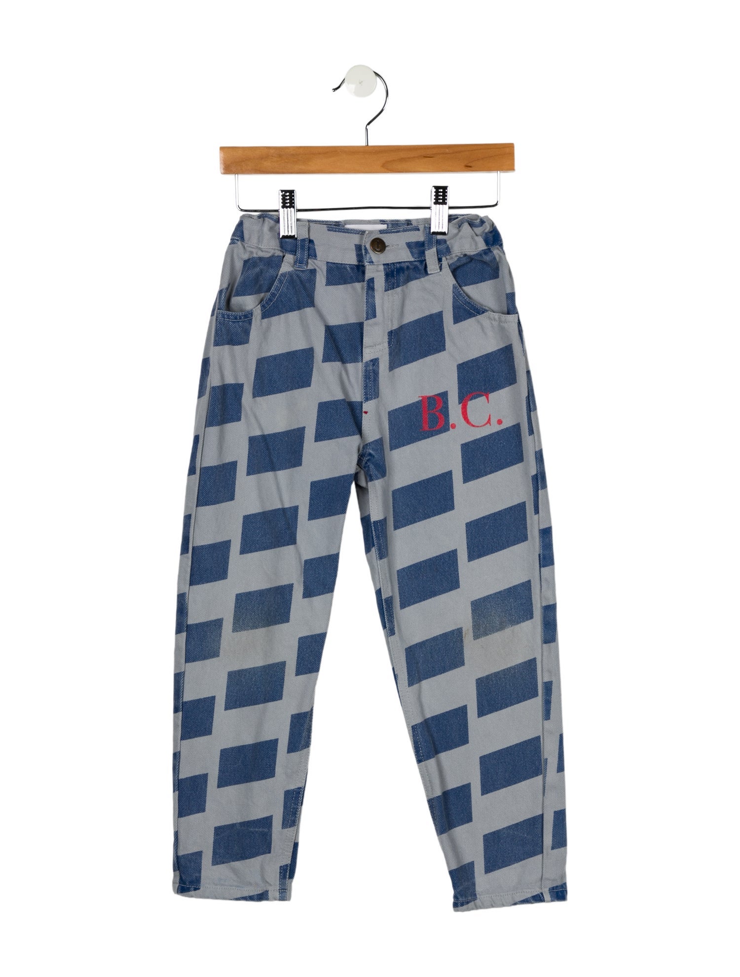 Bobo Choses Kids Boys' Blue Patterned Jeans