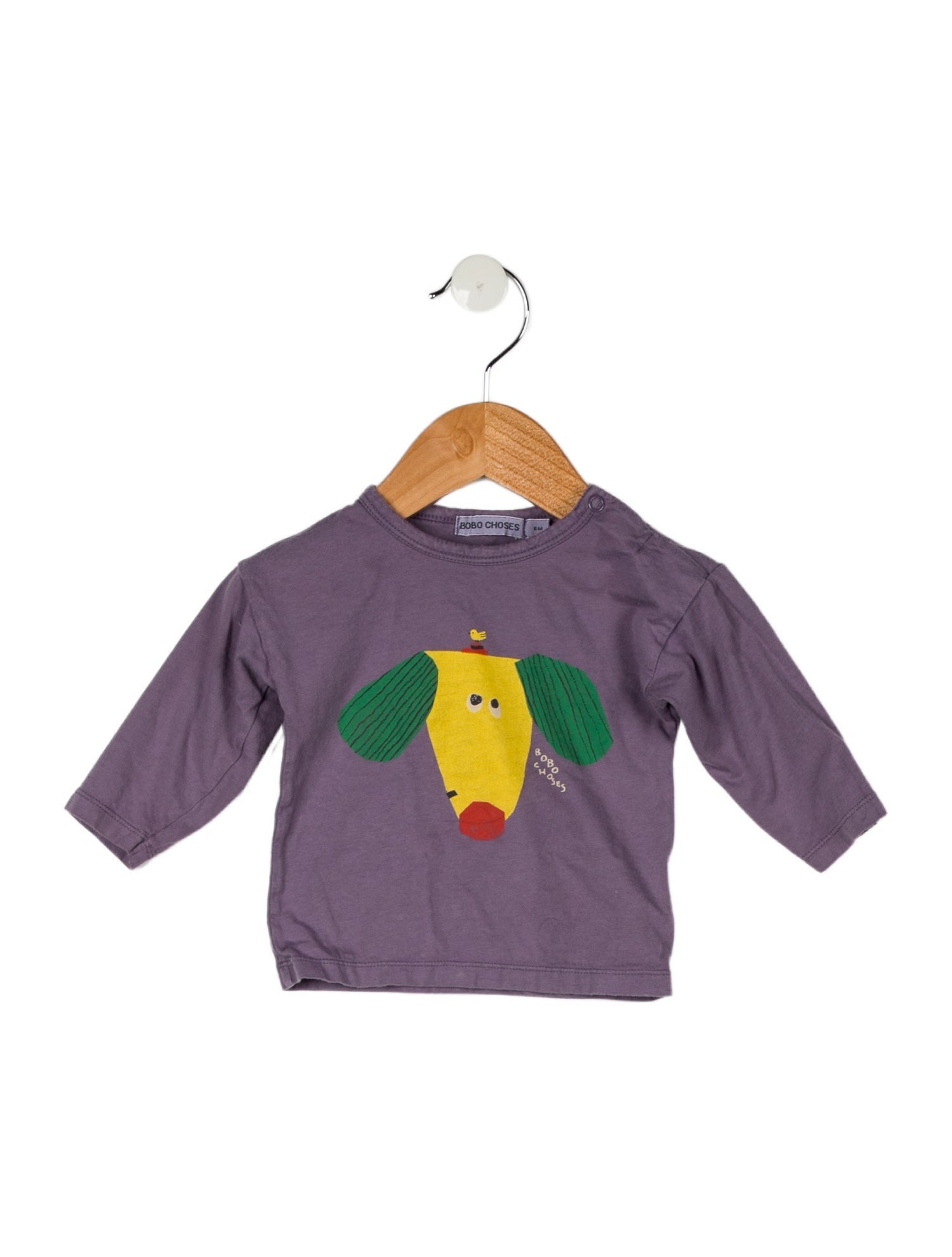 Bobo Choses Infant Girls' Purple Graphic Long Sleeve Top