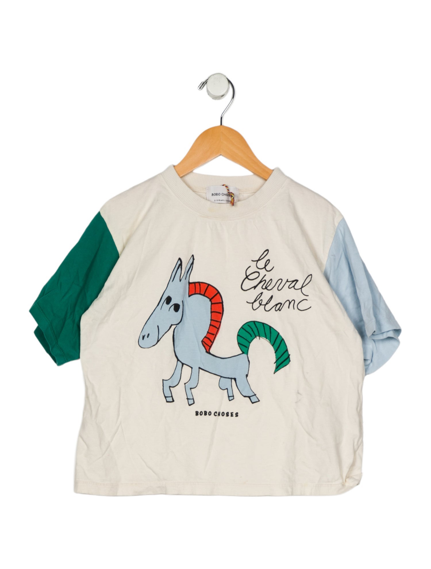 Bobo Choses kid's boys pattern print short sleeve shirt.