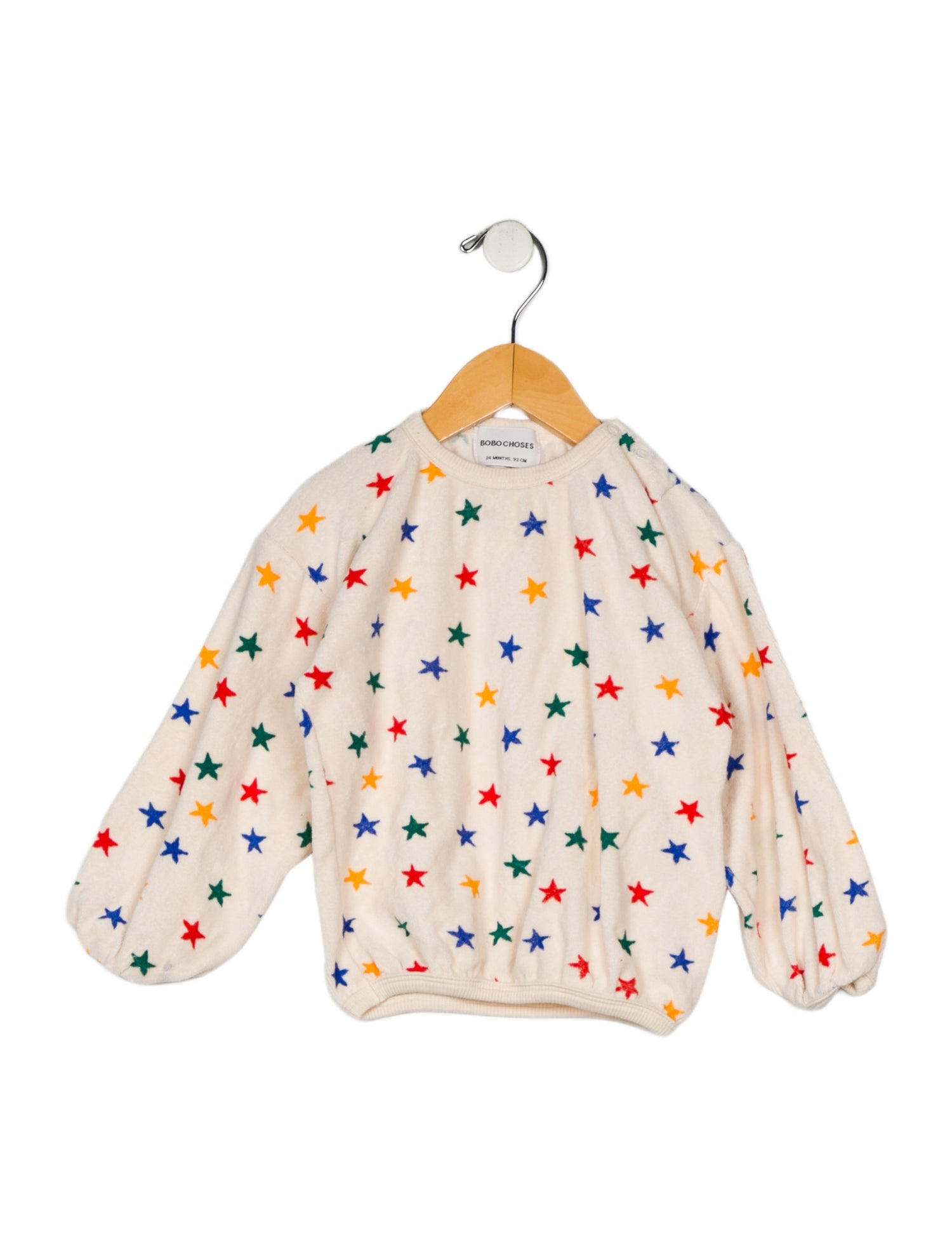 Bobo Choses kid's girls pattern print long sleeve sweater