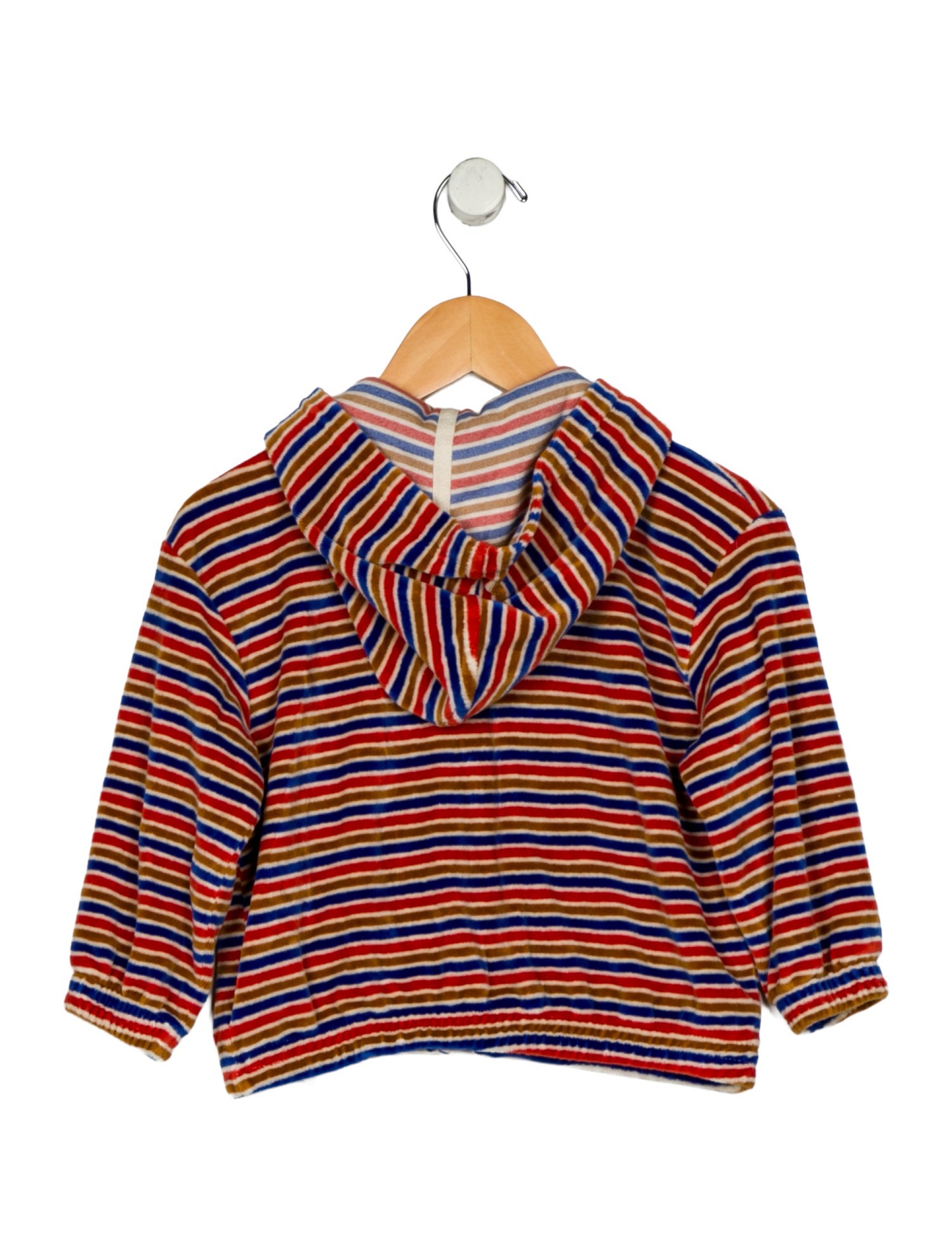 Bobo Choses Infant Boys' Striped Embroidered Sweater W/ Hoodie w/Tags