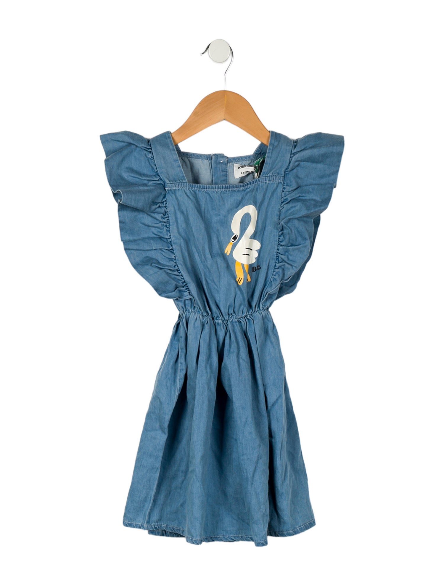 Bobo Choses Toddler Girls' Goose Graphic Denim Dress w/Tags