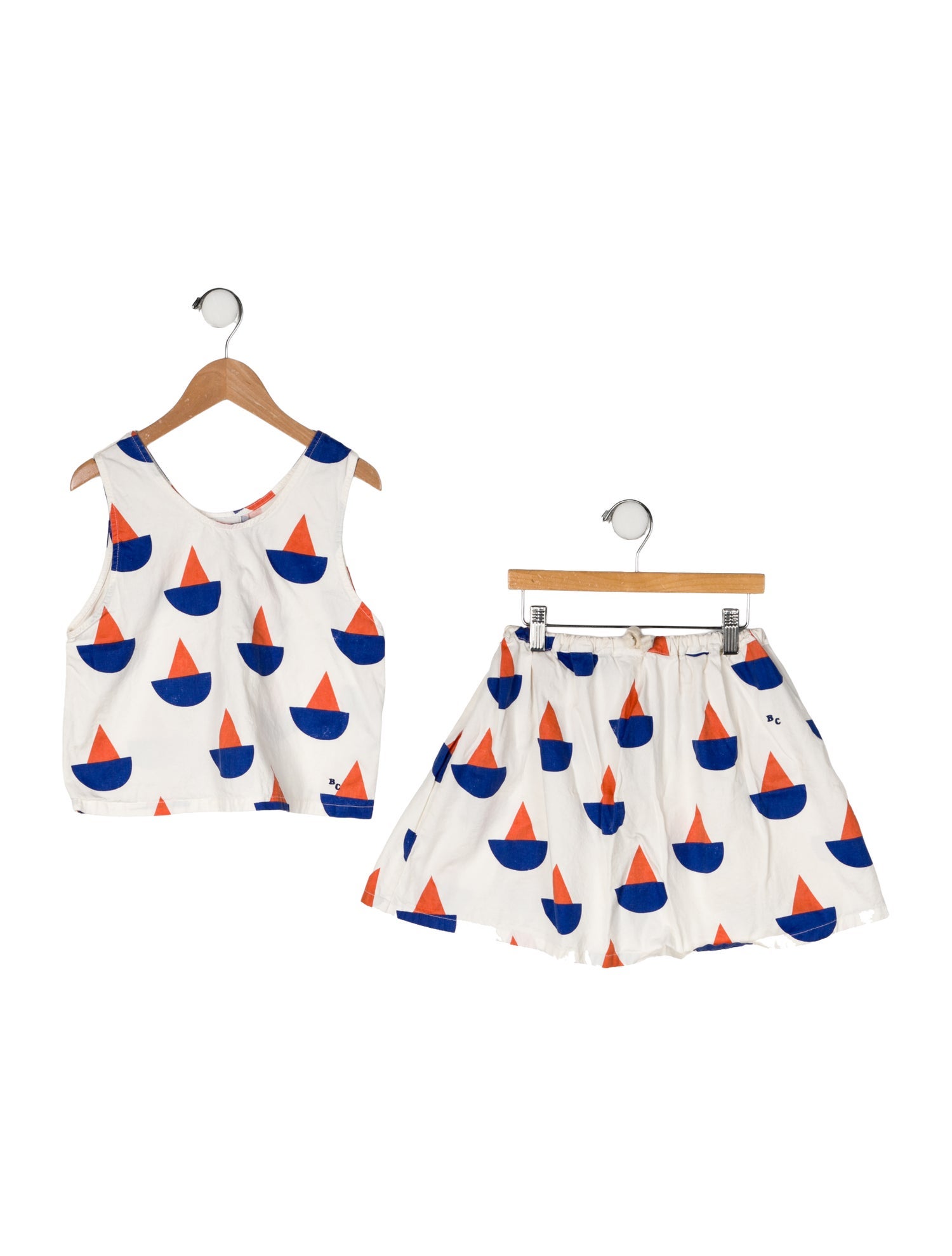 Bobo Choses Cotton All Over Print Tank Top And Skirt Set