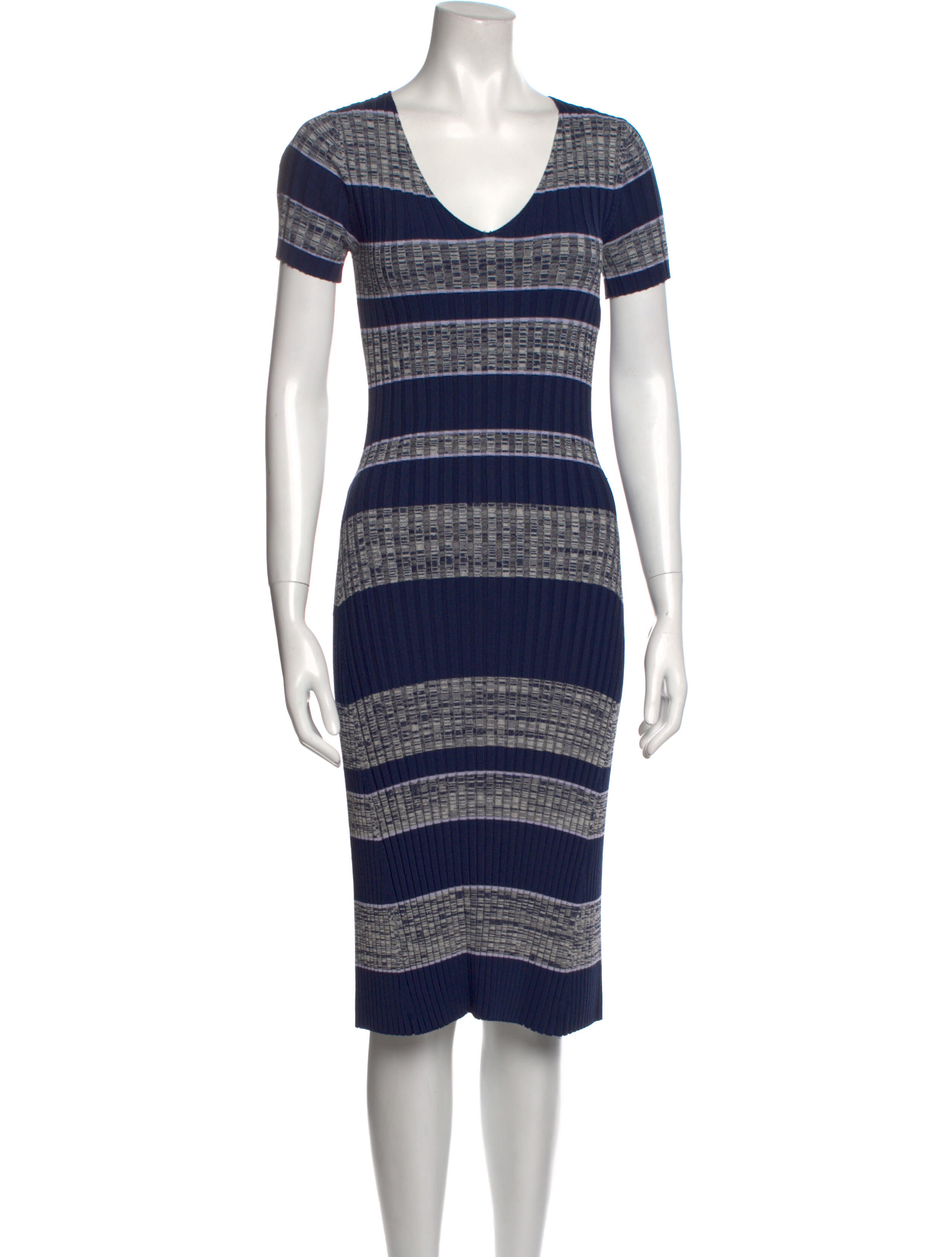 Becken Striped Midi Length Dress