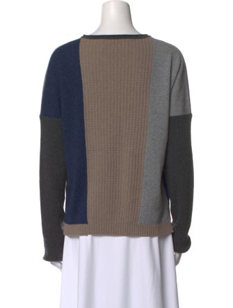 Becken Cashmere Colorblock Pattern Sweater
