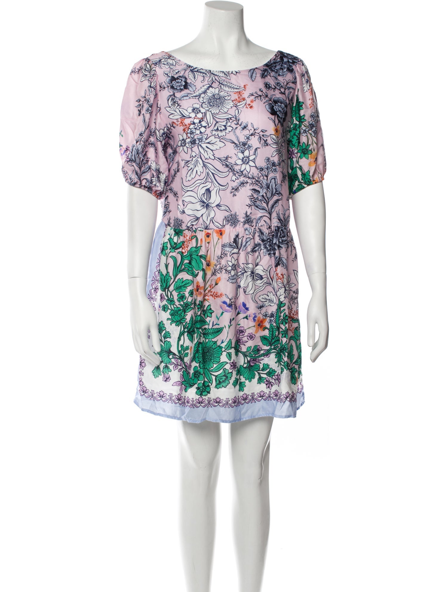 Black Coral Floral Print Scoop Neck Tunic w/ Tags