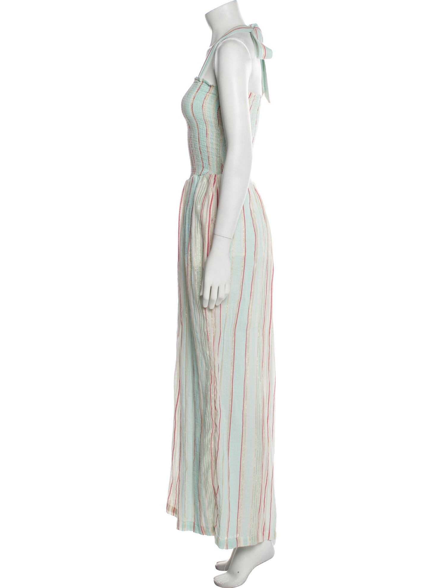 My Beachy Side Striped Square Neckline Jumpsuit