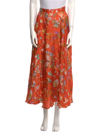 My Beachy Side Silk Midi Length Skirt