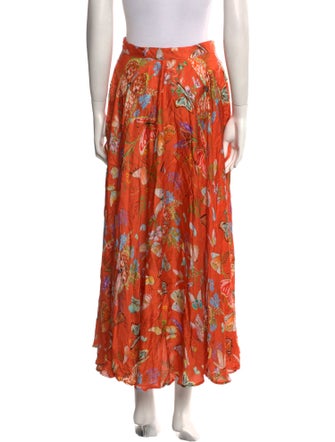 My Beachy Side Silk Midi Length Skirt