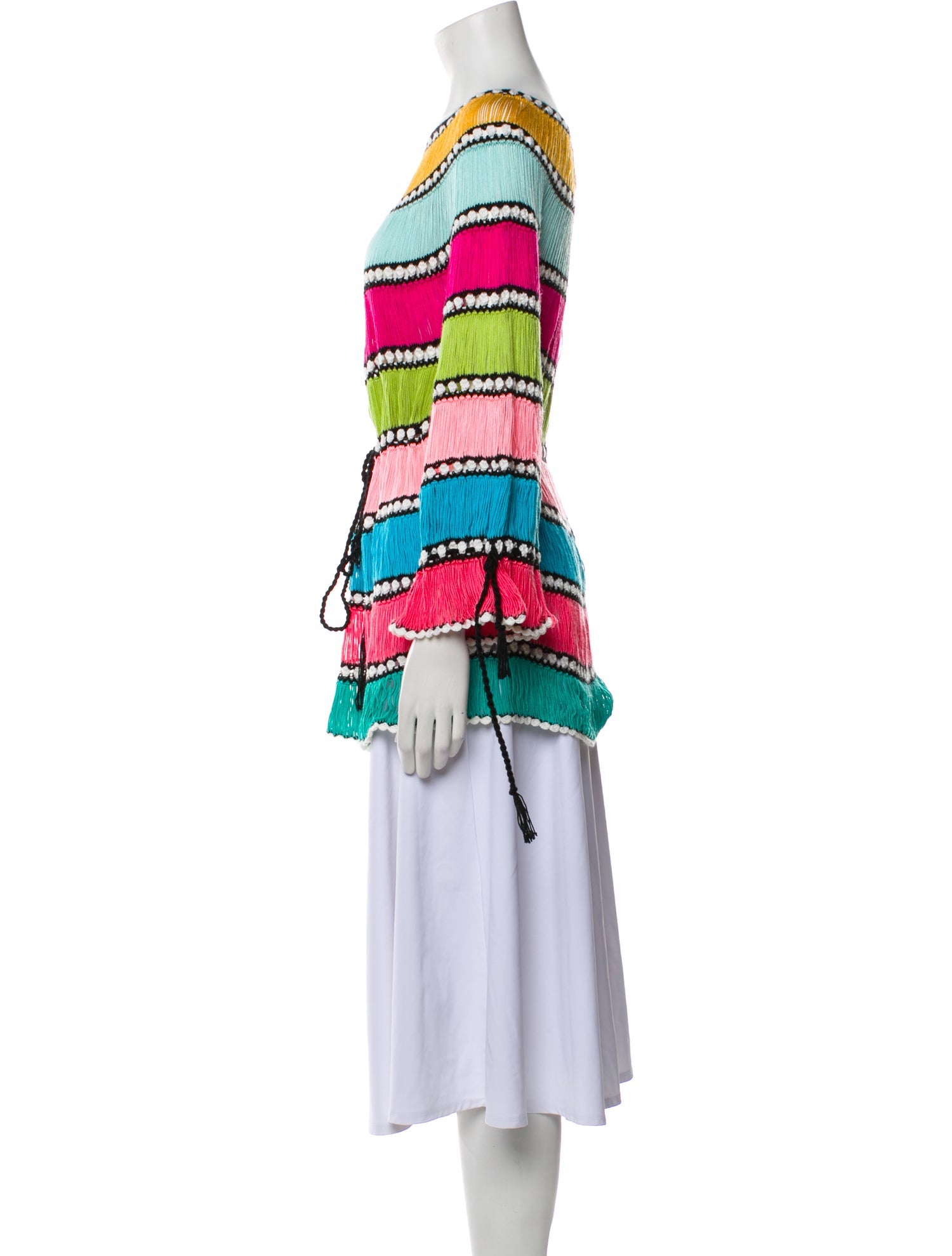 My Beachy Side Striped Tassel Accents Cover-Up