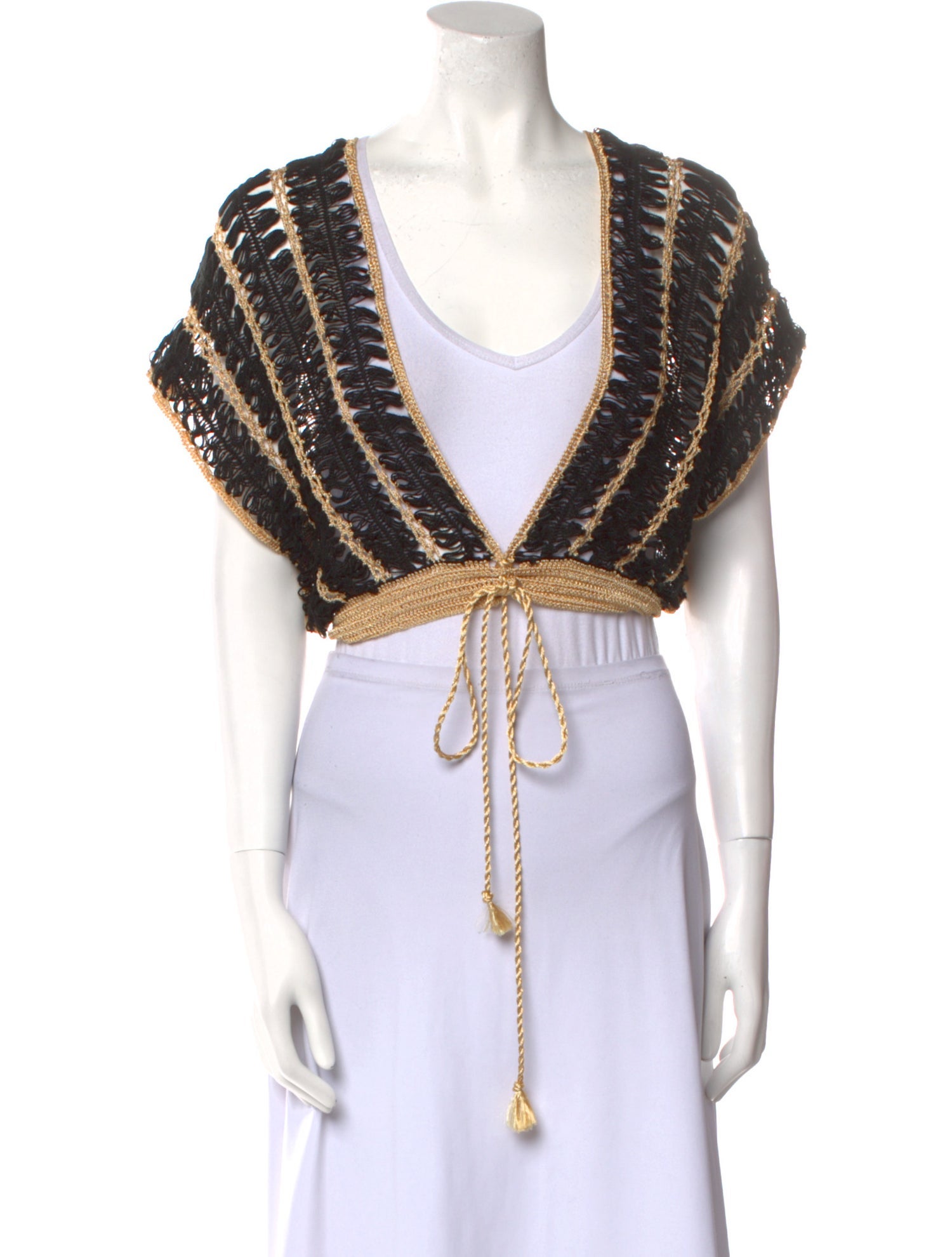 My Beachy Side Striped V-Neck Crop Top w/ Tags