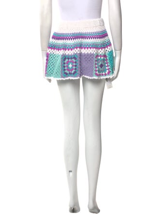 My Beachy Side Lace Pattern Mini Skirt