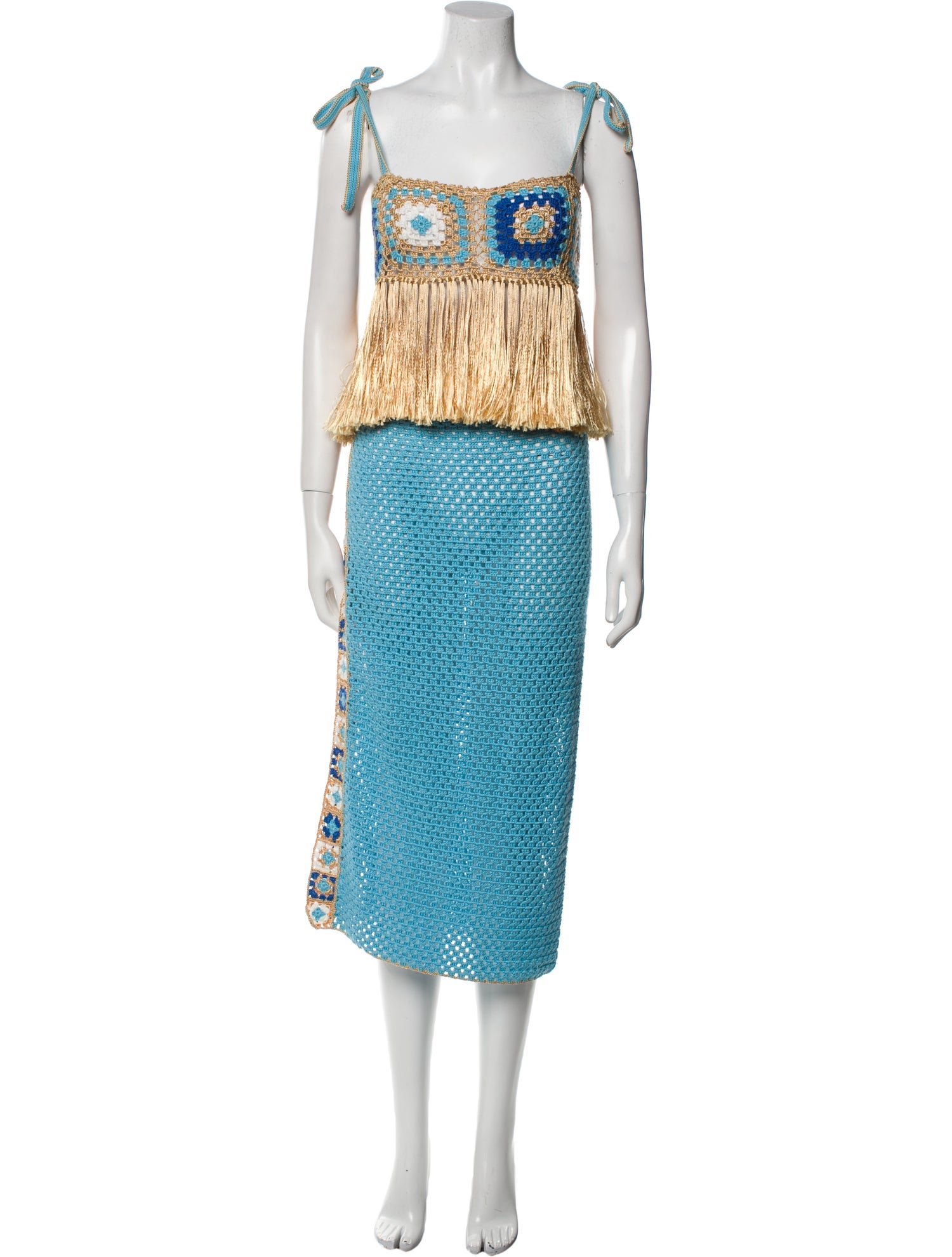 My Beachy Side Colorblock Pattern Skirt Set