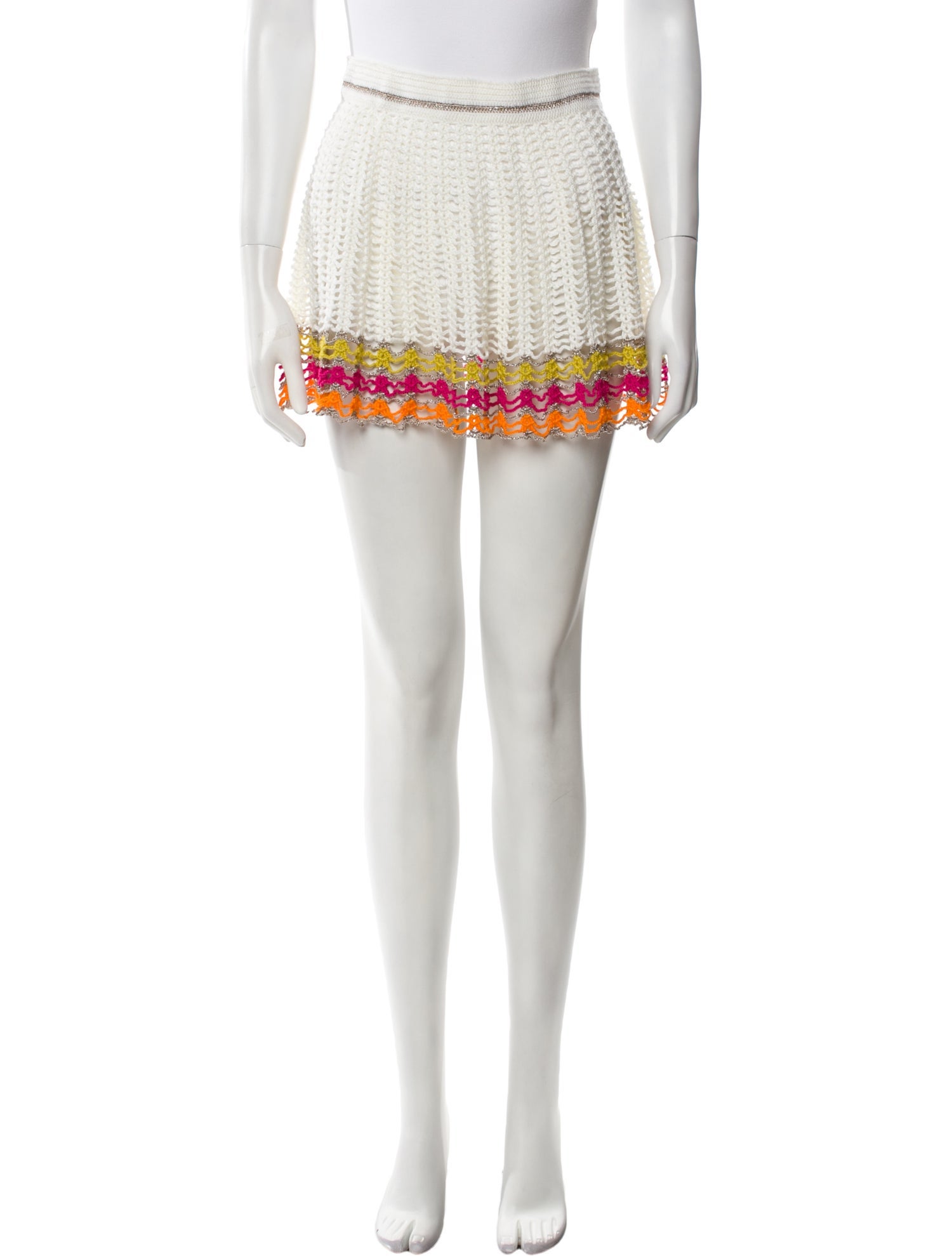 My Beachy Side Lace Pattern Mini Skirt