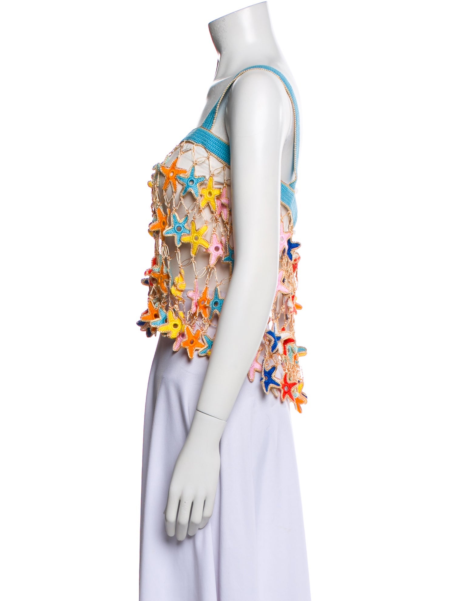 My Beachy Side Floral Print Square Neckline Crop Top w/ Tags