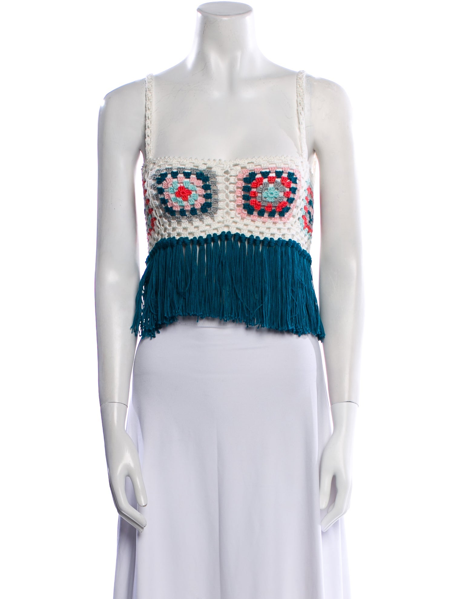 My Beachy Side Printed Square Neckline Crop Top