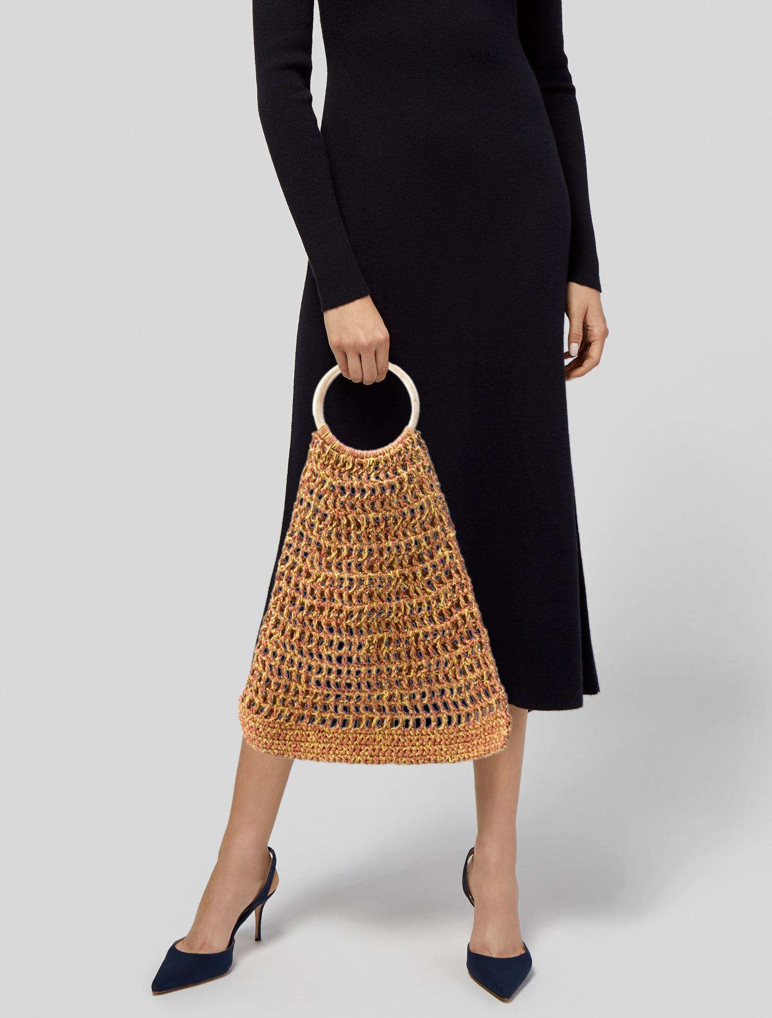 My Beachy Side Straw Top Handle Bag