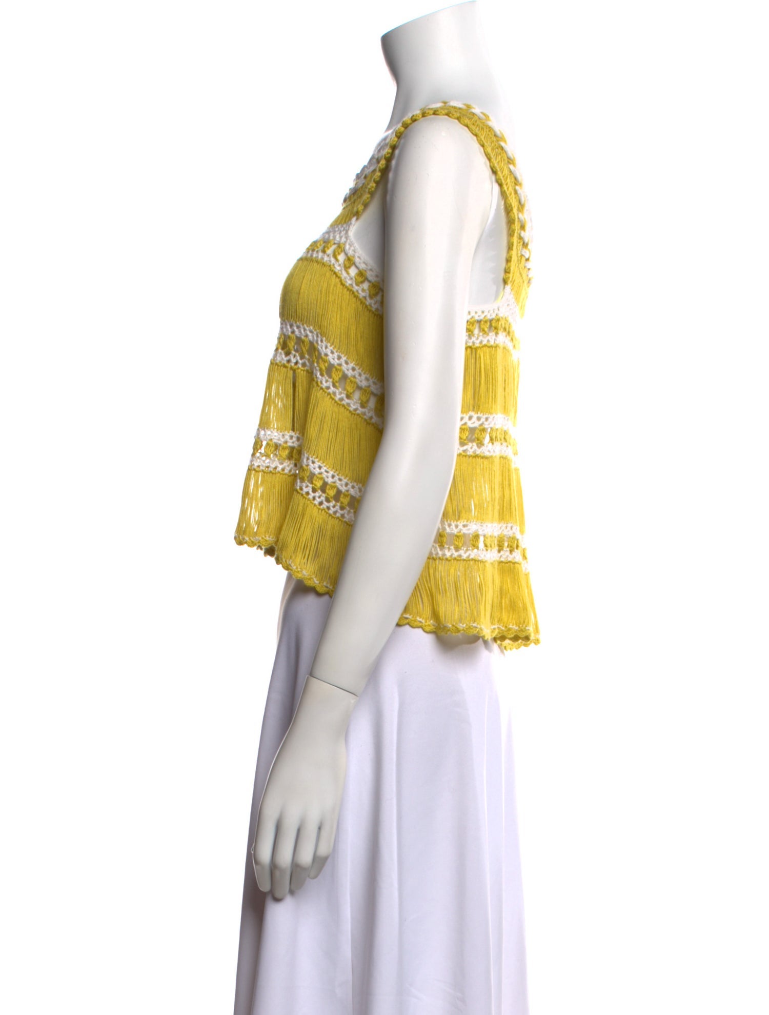 My Beachy Side Patterned Square Neckline Crop Top