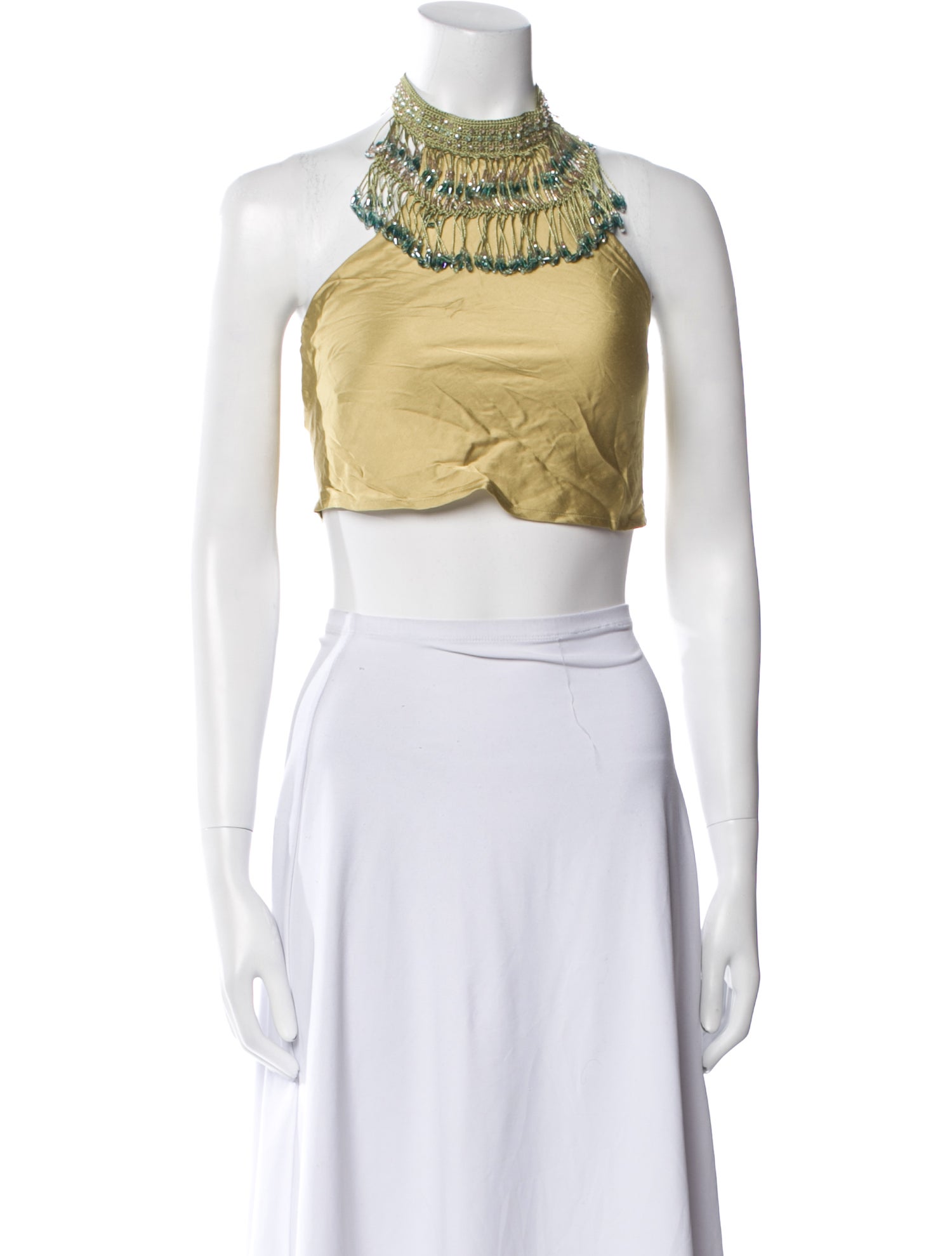 My Beachy Side Mock Neck Sleeveless Crop Top w/ Tags