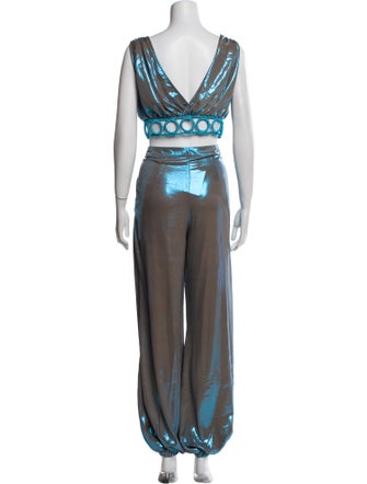 My Beachy Side Virgin Wool Printed Pant Set