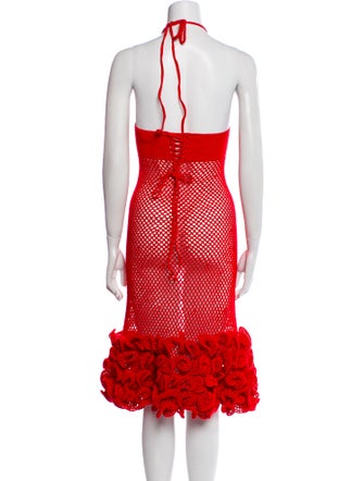 My Beachy Side Halterneck Knee-Length Dress