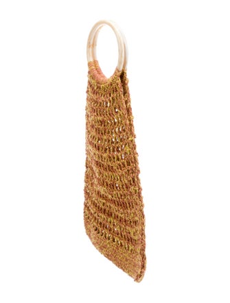My Beachy Side Raffia Top Handle Bag