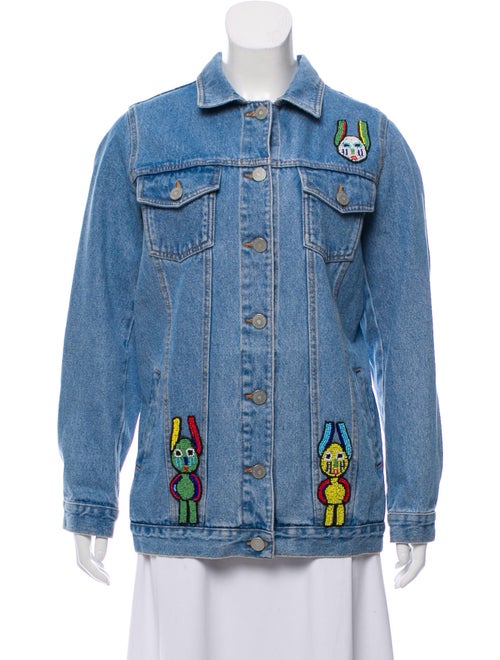 Blood & Honey Casual Embellished Jacket blue