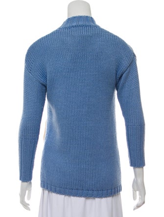 Blood & Honey Mink-Accented Wool Cardigan