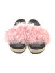 Blood & Honey Rubber Fur Trim Slides