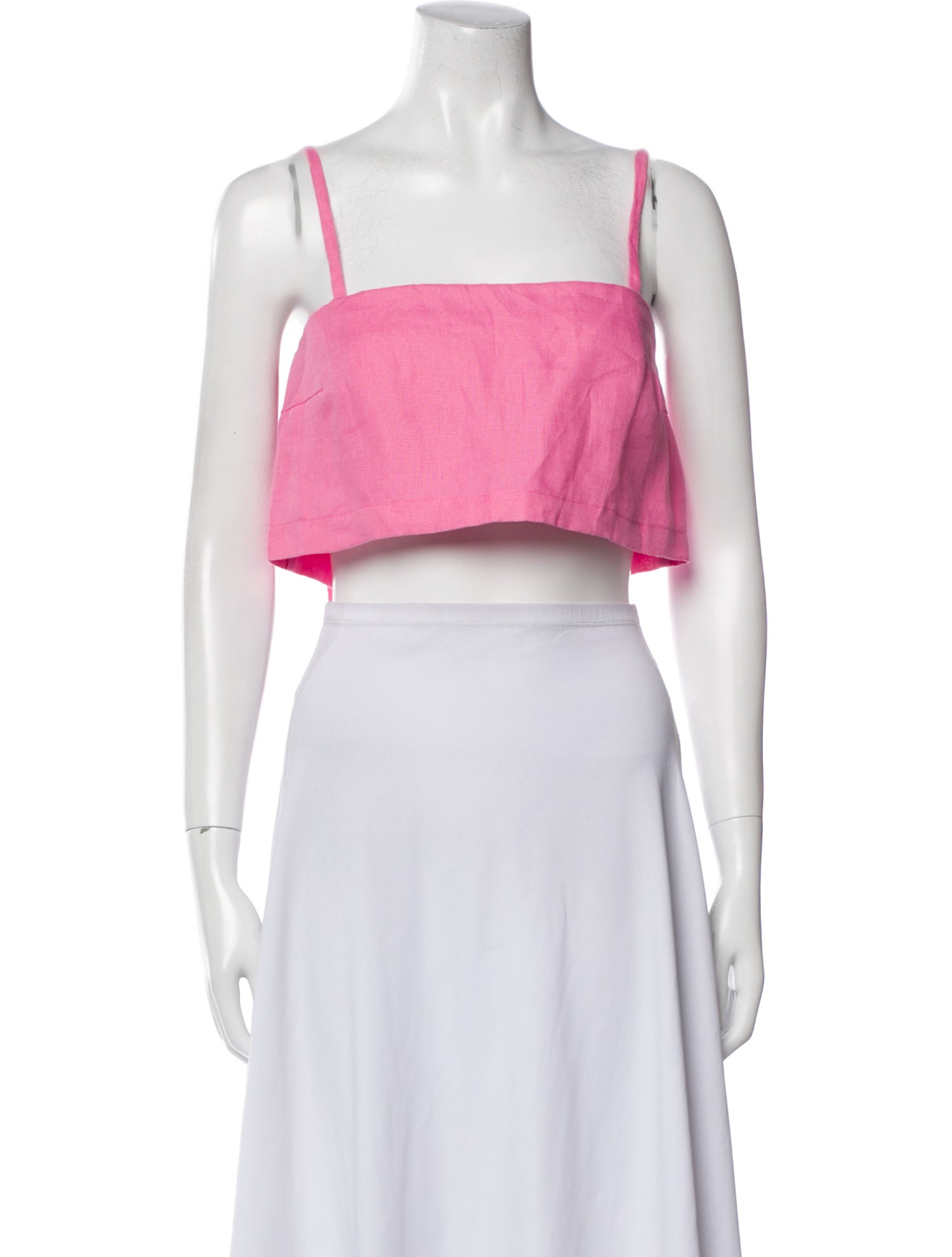 Bondi Born Linen Square Neckline Crop Top w/ Tags