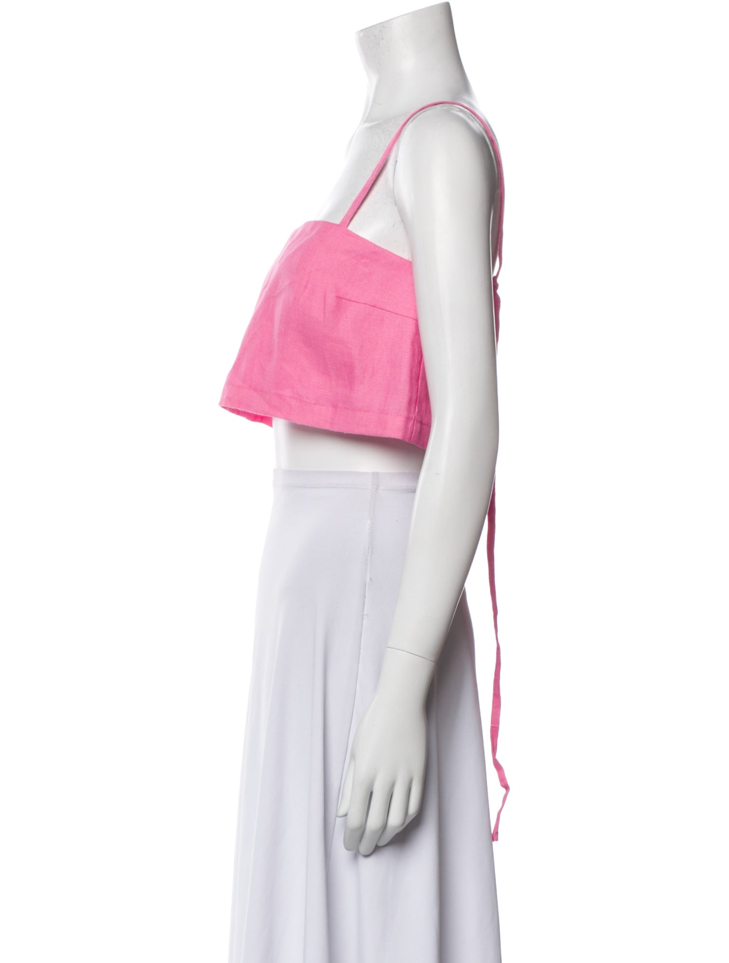 Bondi Born Linen Square Neckline Crop Top w/ Tags