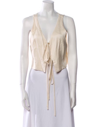 Bondi Born V-Neck Sleeveless Crop Top