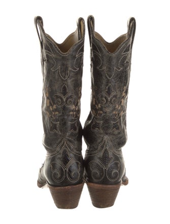 Corral Boots Leather Graphic Print Western Boots
