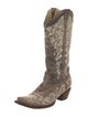 Corral Boots Leather Lace Pattern Western Boots