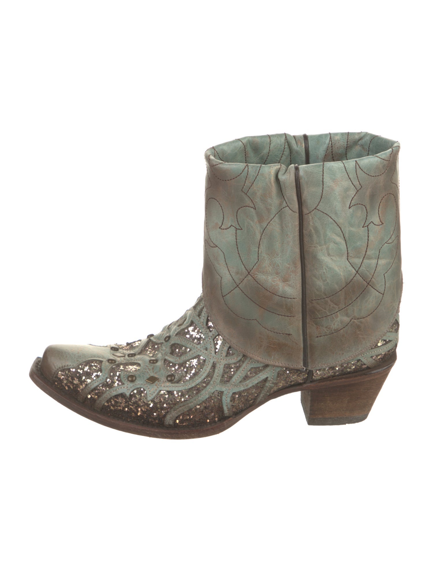 Corral Boots Leather Studded Accents Boots