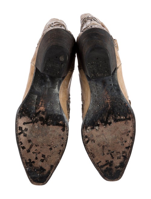 Corral Boots Leather Floral Print Western Boots