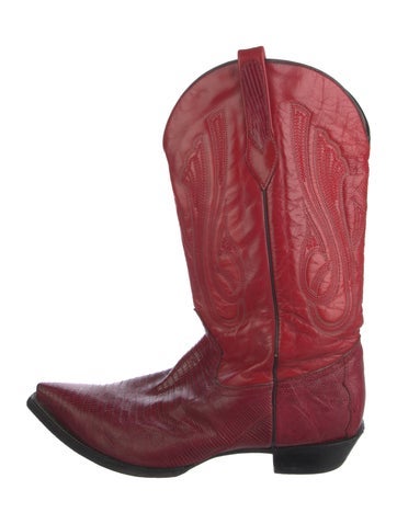 Corral Boots Leather Embroidered Accent Western 14