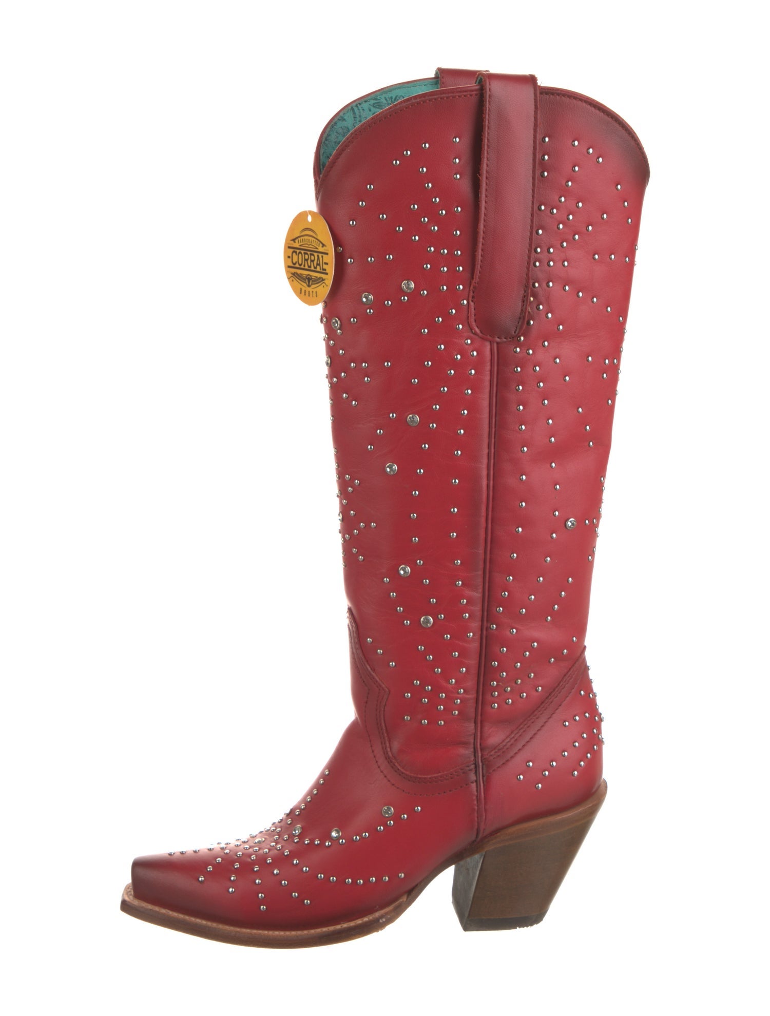 Corral Boots Leather Crystal Embellishments Western Boots