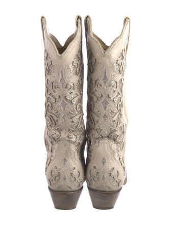 Corral Boots Leather Glitter Accents Western Boots