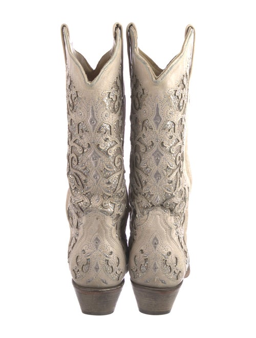 Corral Boots Leather Glitter Accents Western Boots