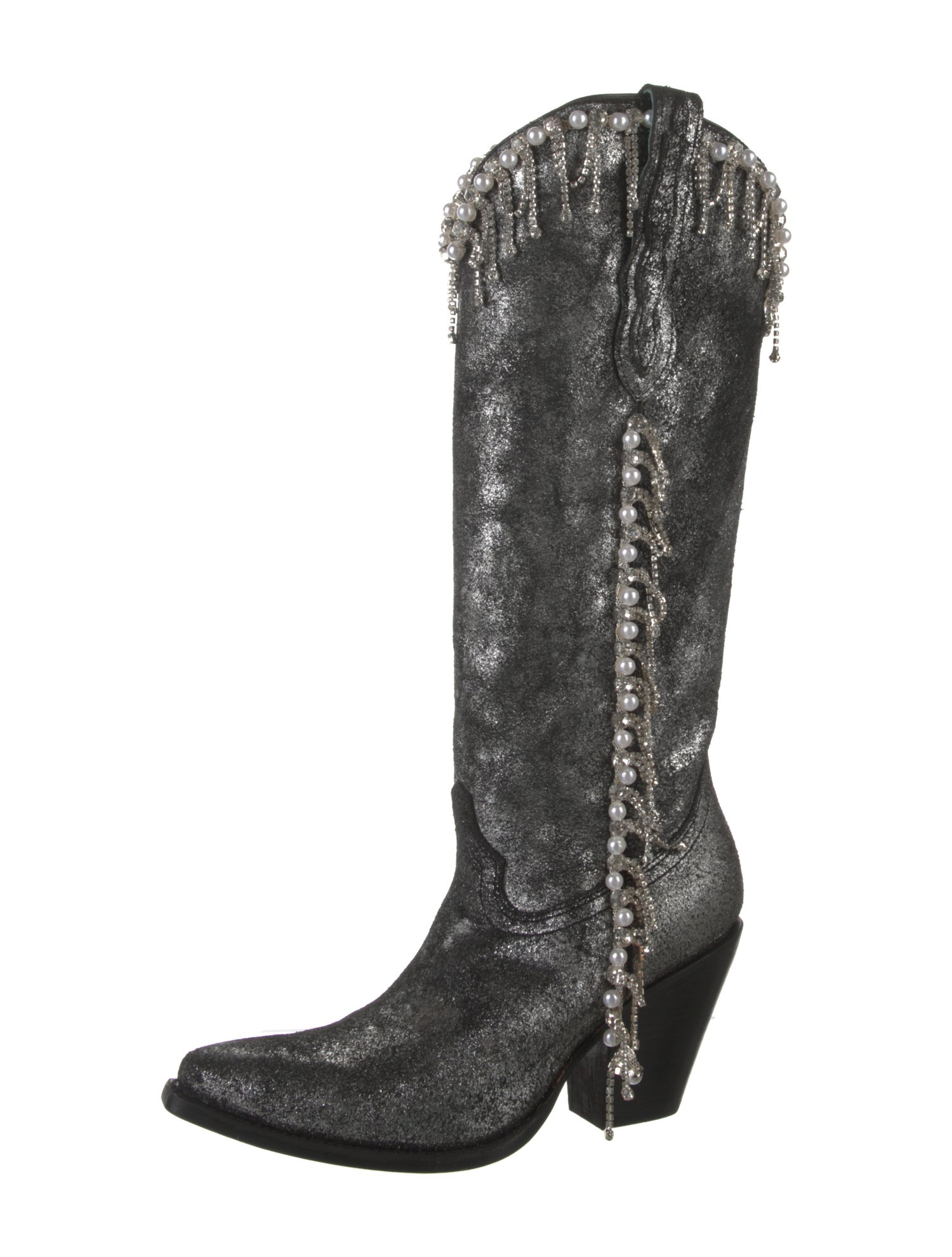 Corral Boots Leather Crystal Embellishments Western Boots w/ Tags