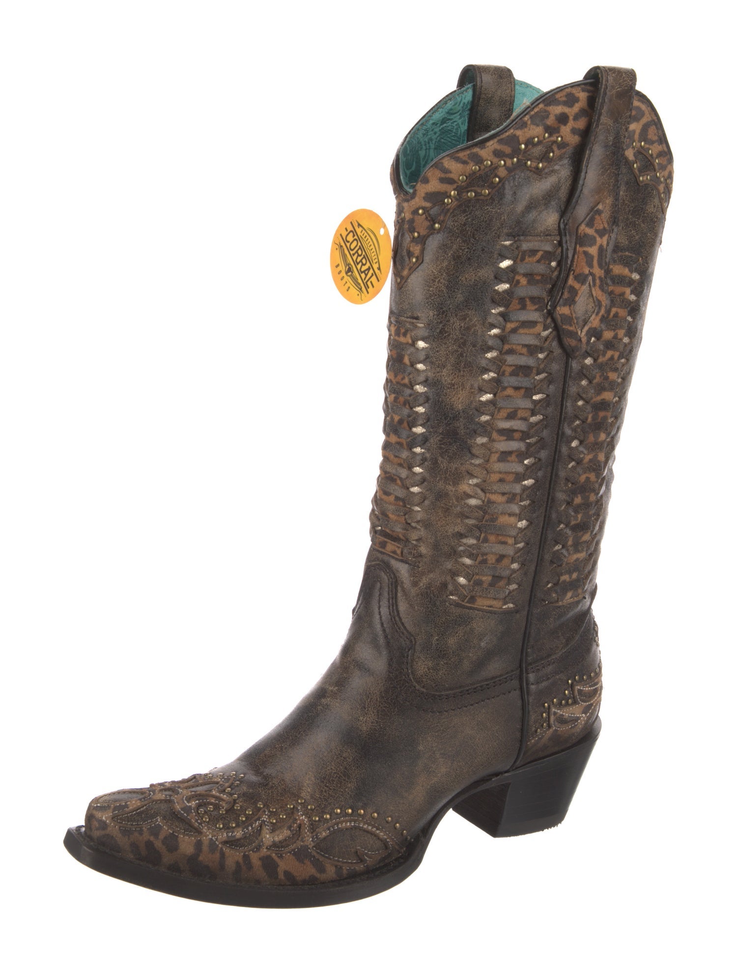 Corral Boots Leather Animal Print Western Boots