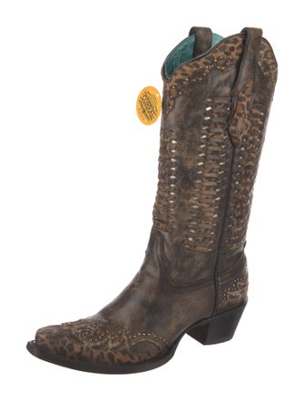 Corral Boots Leather Animal Print Western Boots