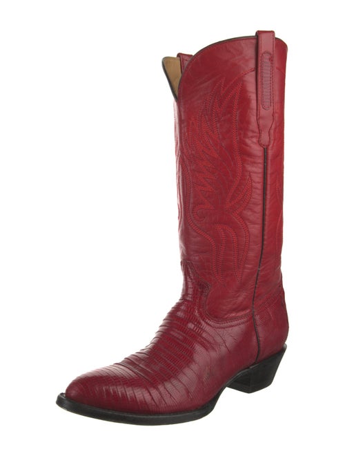 Corral Boots Lizard Embroidered Accent Western Boots