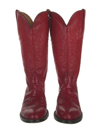 Corral Boots Lizard Embroidered Accent Western Boots