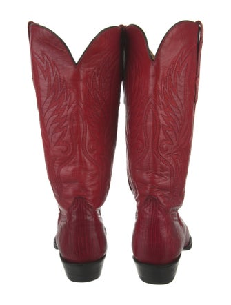 Corral Boots Lizard Embroidered Accent Western Boots